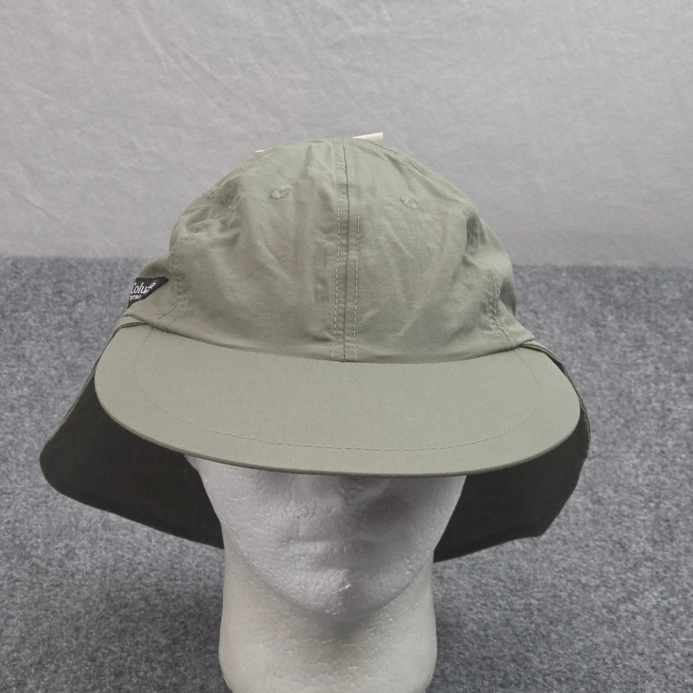 Vintage Columbia Schooner Bank Cachalot Hat Sage Green Sun Neck Flap Deadstock